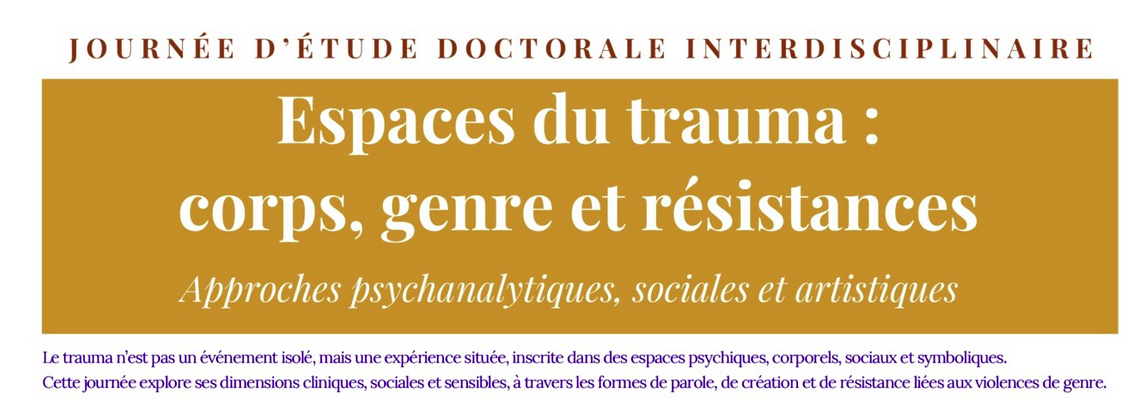 JE Espaces du trauma : corps, genre et résistances